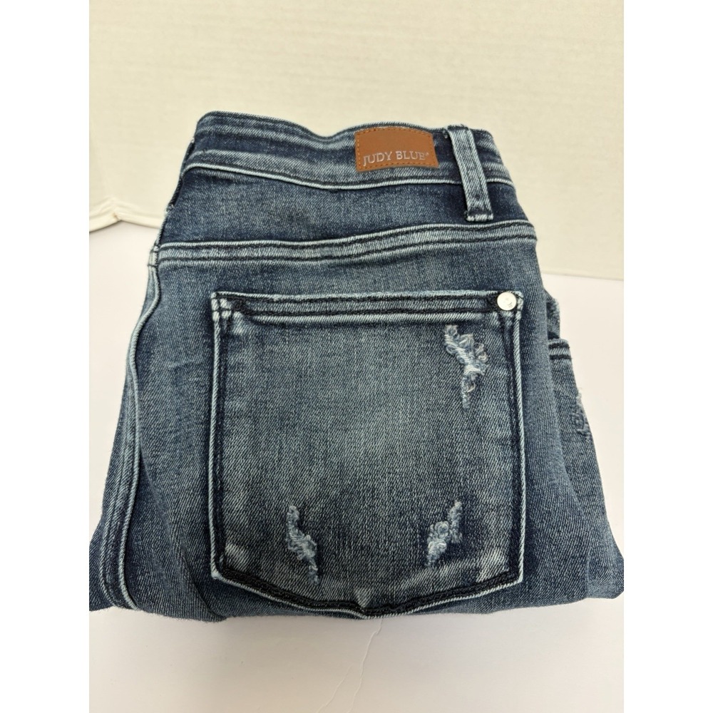 Judy Blue Hi-Rise Destroyed Distressed Boyfriend Jeans Size 11/30 Style #82284
